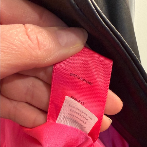 Torrid Black Leather Jacket with Leopard Collar - Picture 12 of 16